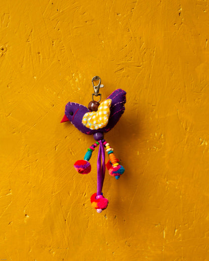 Fabric Chicken Bag Charm - The india Shop