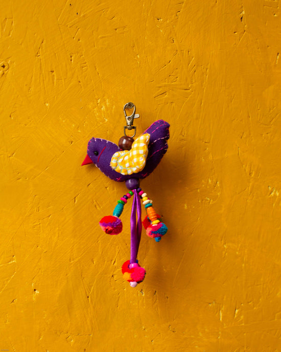 Fabric Chicken Bag Charm - The india Shop