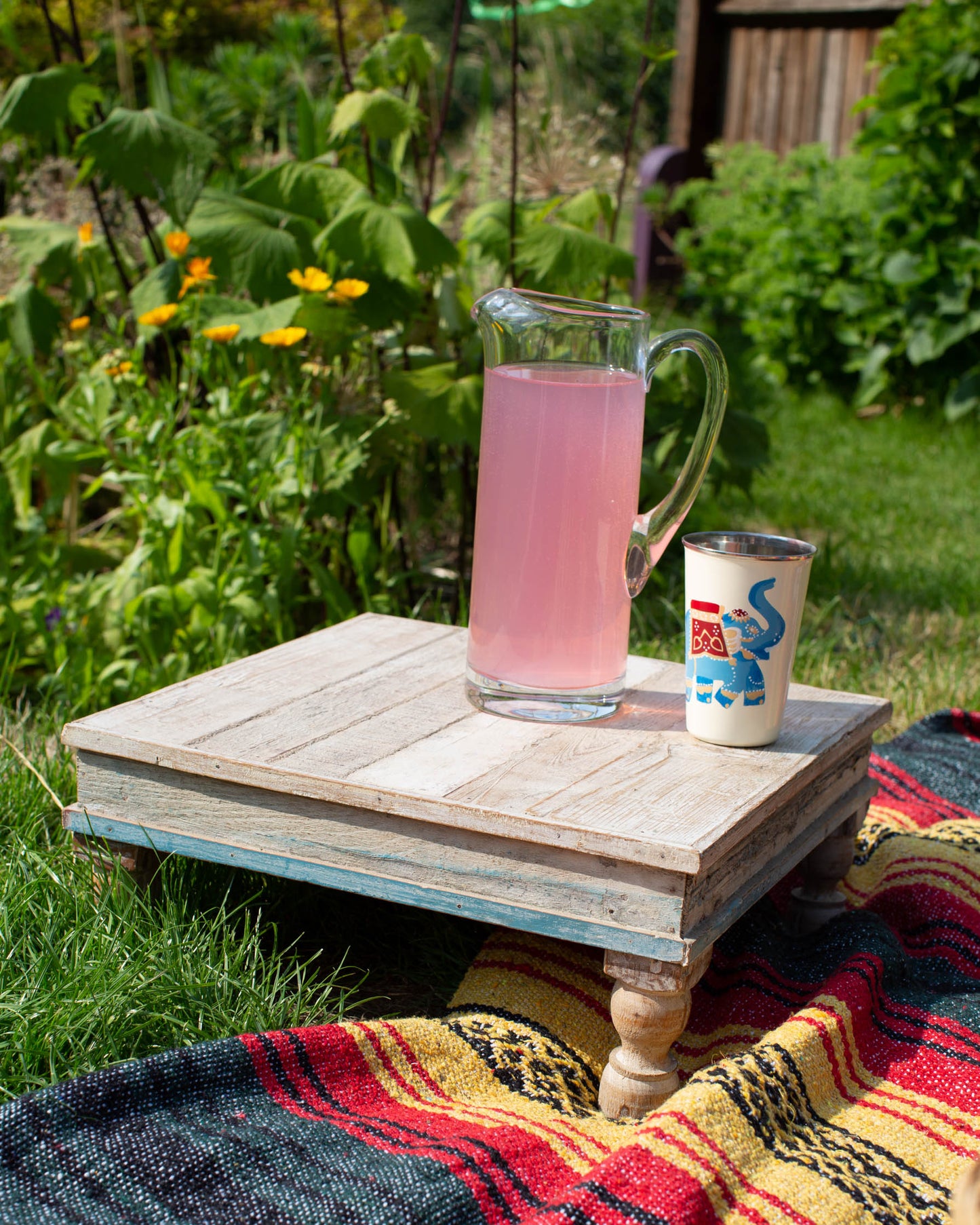 Recycled Teak Bajot Table