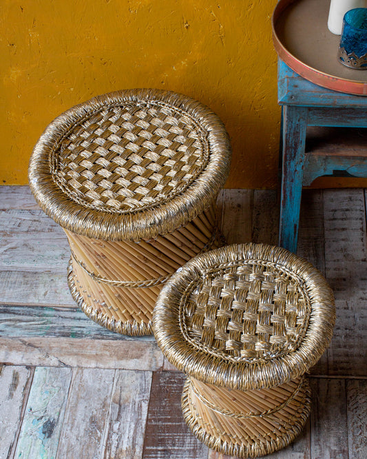 Muddha Stool - Gold