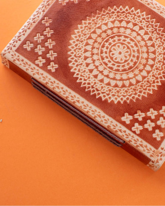 Load image into Gallery viewer, Embossed Leather Journal - The india Shop
