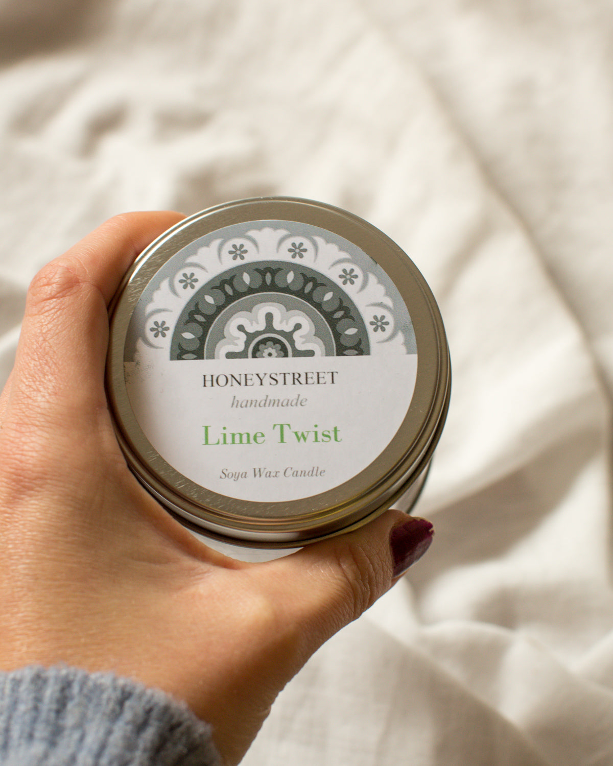 Lime Twist Tin Candle
