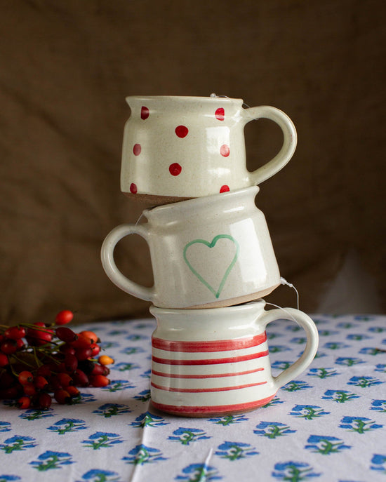 Red Stripe ceramic Mug