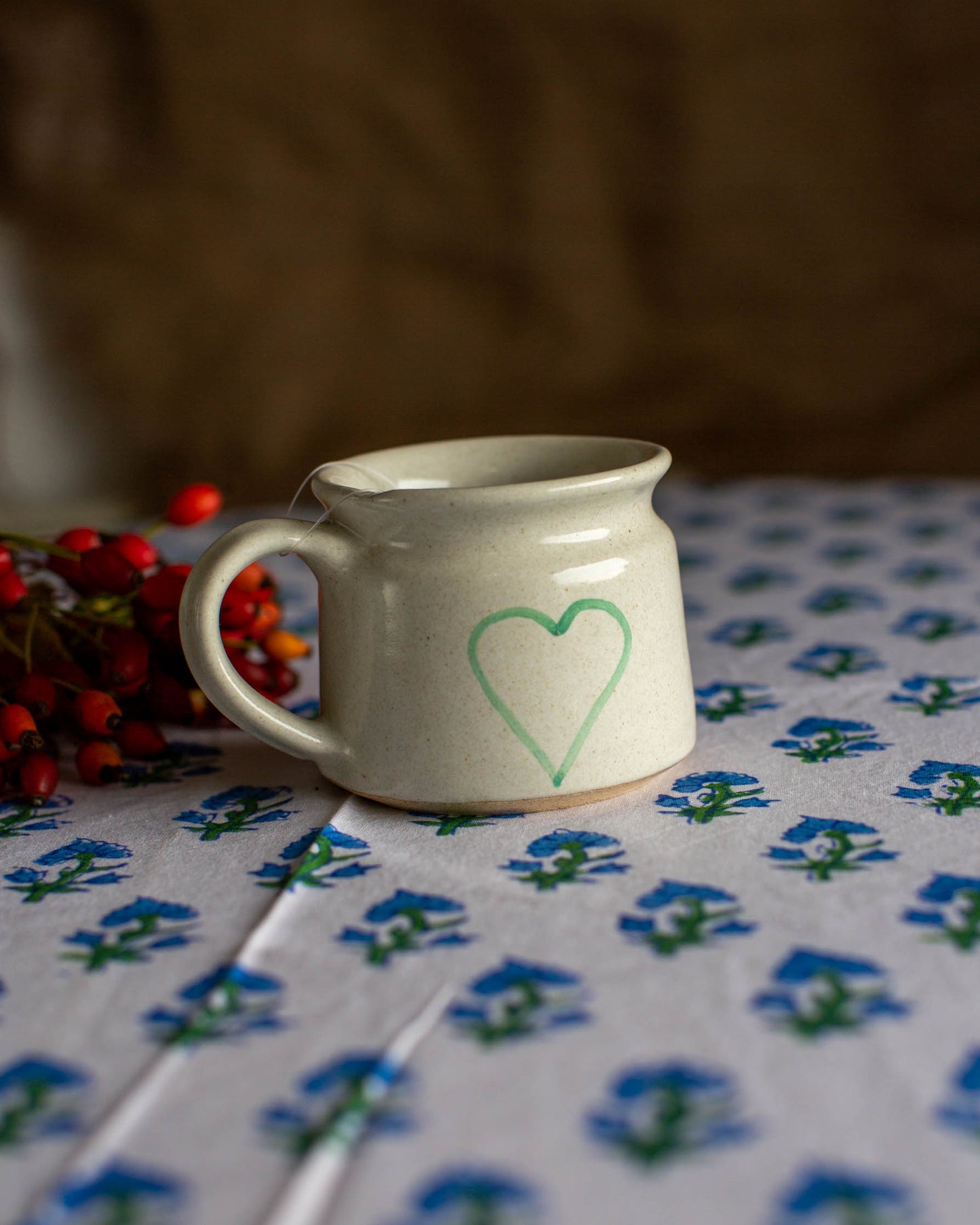 Turq Heart Mug