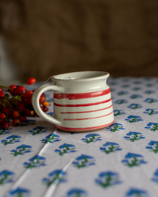 Red Stripe ceramic Mug