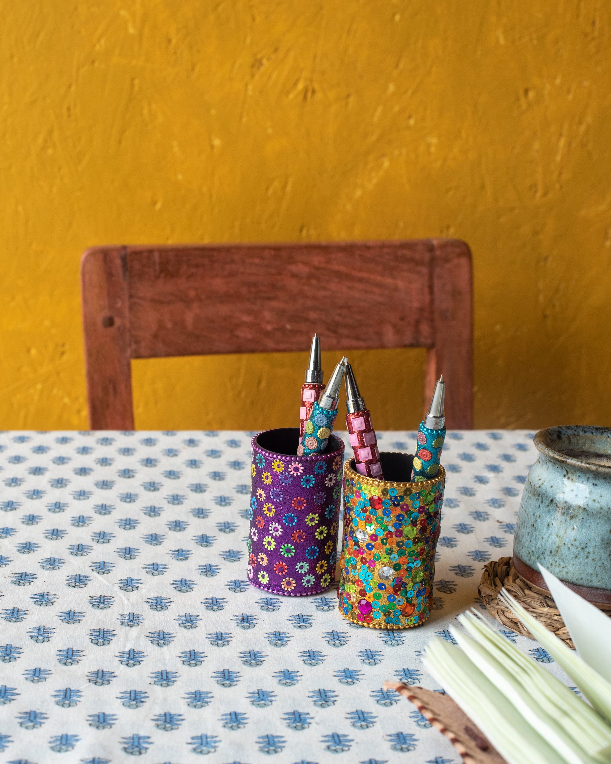 Glitter Pen Pot - The india Shop