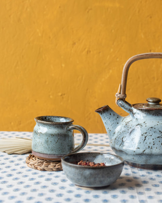 Set of 2 Blue Speckle Ceramic Mugs - The india Shop